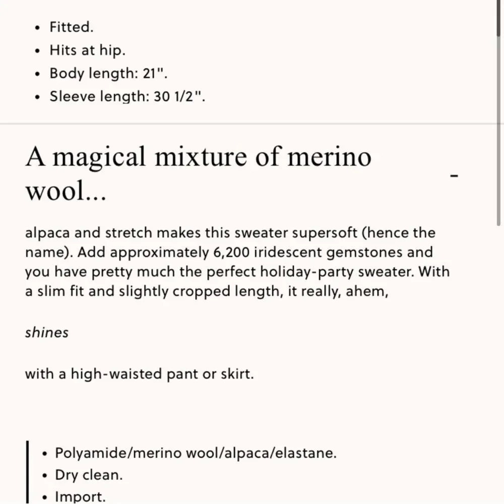 J. crew gemstone crew neck sweater in super soft yarn